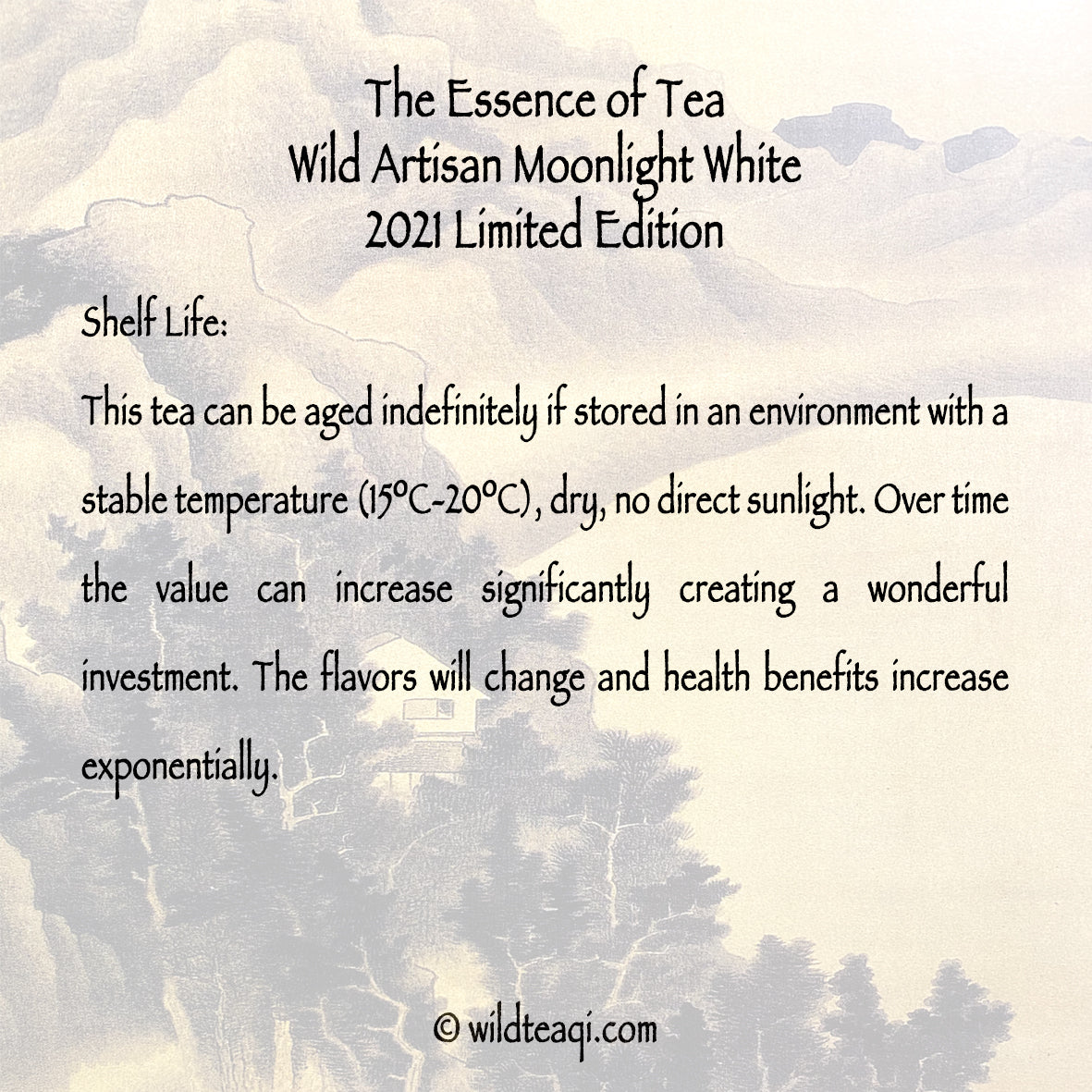 The Essence of Tea - Wild Artisan Moonlight White - 2021 Limited Edition - Wild Tea Qi Official Website